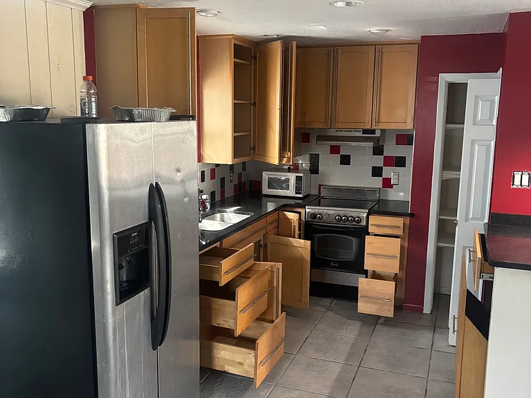 Fridge and Cabinets