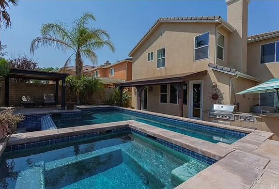 Backyard and pool area