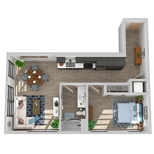 Floor plan 1X1-14