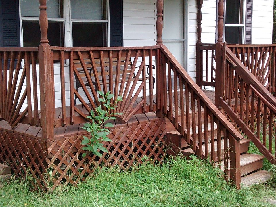 OUTSIDE VIEW NICE PORCH ON FRONT AND BACK