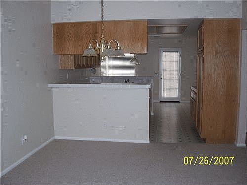 Dining room view towards kitchen