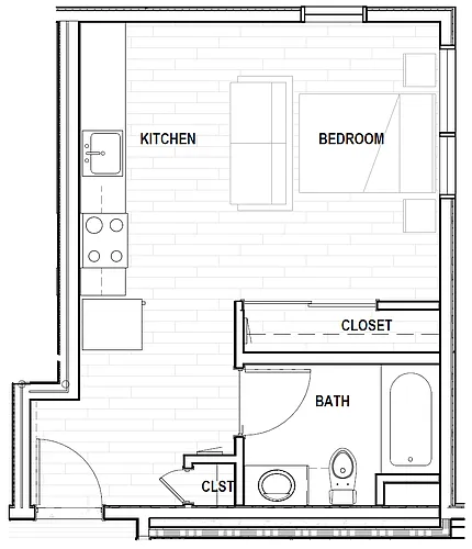Floor plan Studio S1 5