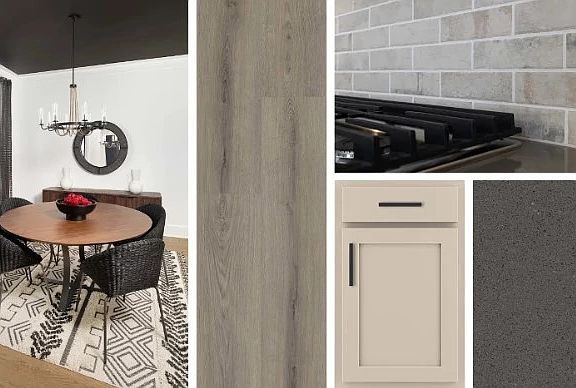 This home features the AW Collection R Foundry with cream cabinetry, vintage-inspired finishes, and