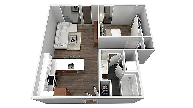 Floor plan 1X1 T10
