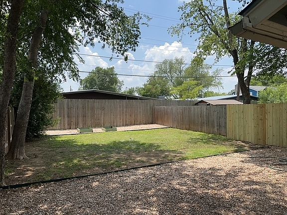 Fenced back yard