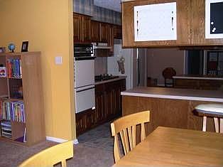 Dining room with office area to the left