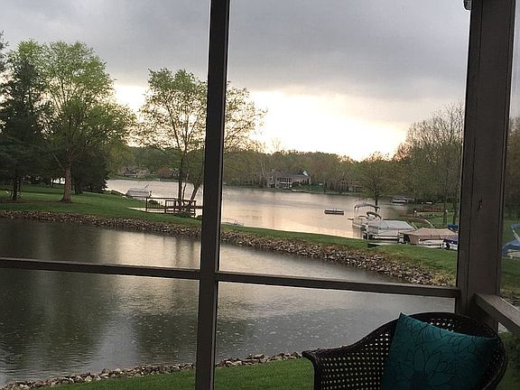 view from screened in porch