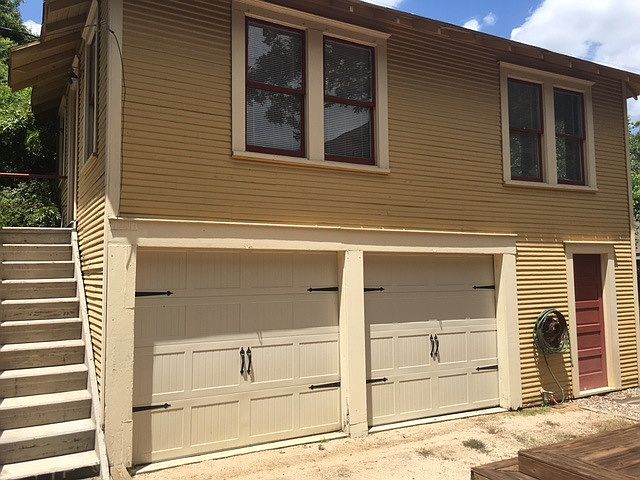 front of garage apartment