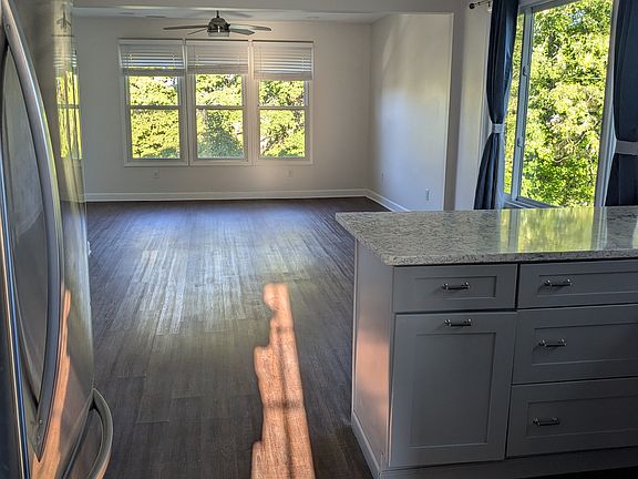 Open floor plan for living / dining / kitchen area