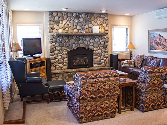 living room with fireplace
