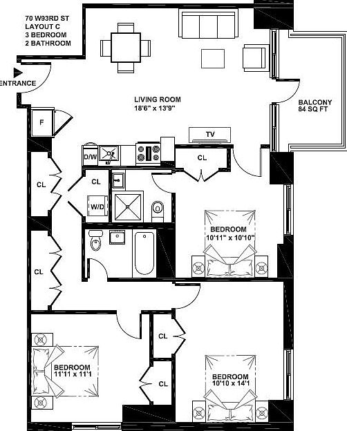 1st image of 70 W 93rd St APT 6C