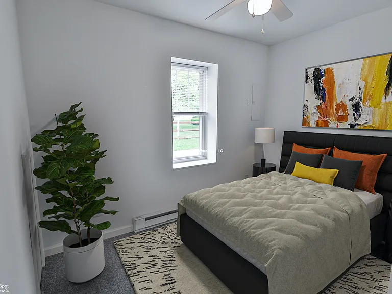 Virtually staged view of the second bedroom