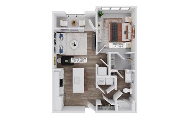 1219 1 Bedroom- The Skyliner