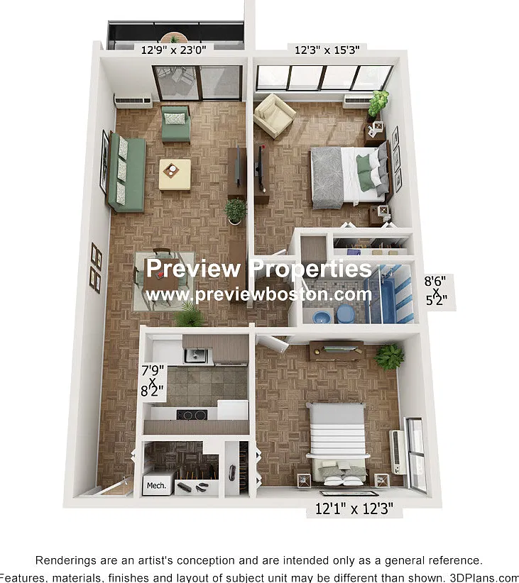 Studio, 1.0 bath, 446 sqft, $2,200 — Photo 1