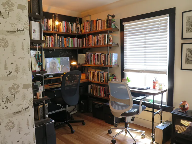 Office. Second desk is on casters.