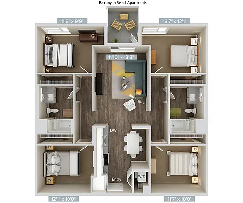 Floor plan D1-1277