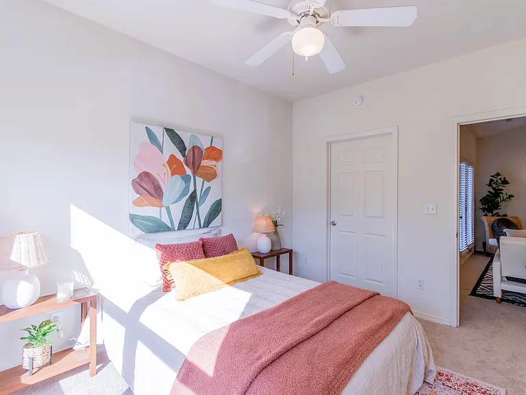 Comfortable bedroom (staged)