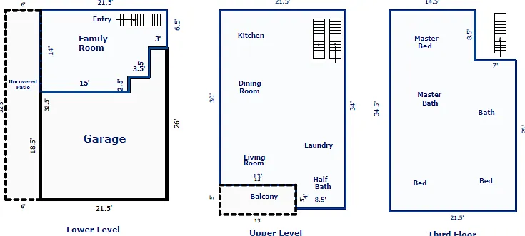 Floor Plan with Size