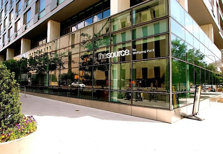 Modern Building Exterior and Surrounding Area