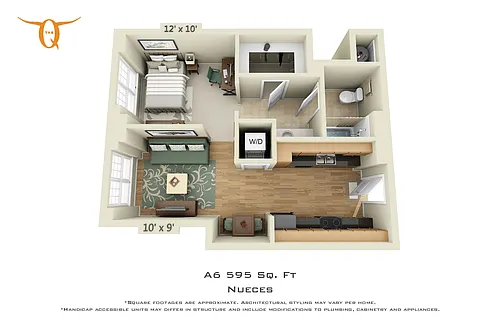 Floor plan 1 Bedroom (Price Per Bed)