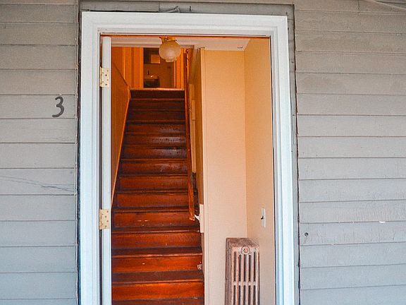 Apartment number 3 is on the second floor. There is a private entryway to the second floor.