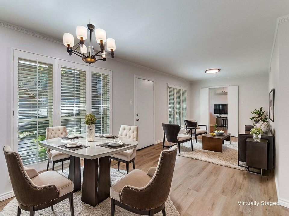 Open living and dining room