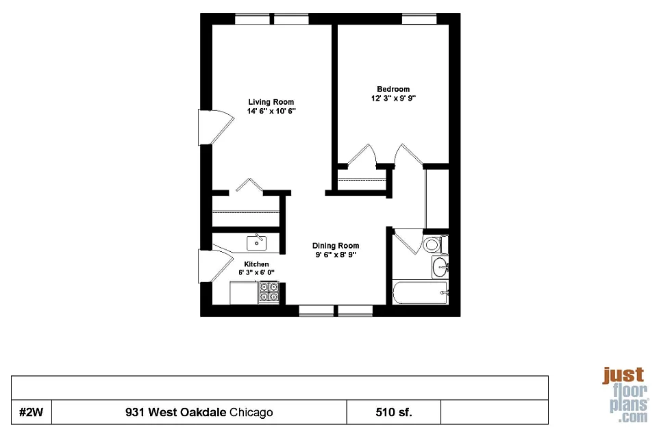 Floor plan One Bedroom