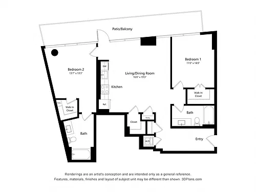 Floor plan C09 - 2 Bedroom