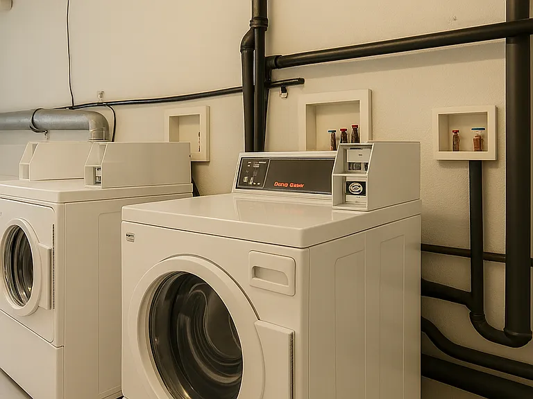 Enjoy the convenience of the on-site Credit Card operated shared laundry _no need to leave the building to keep your wardrobe fresh during longer stays.