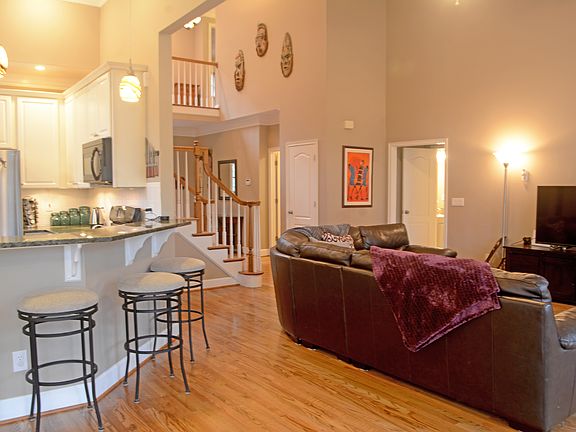 Living area and kitchen