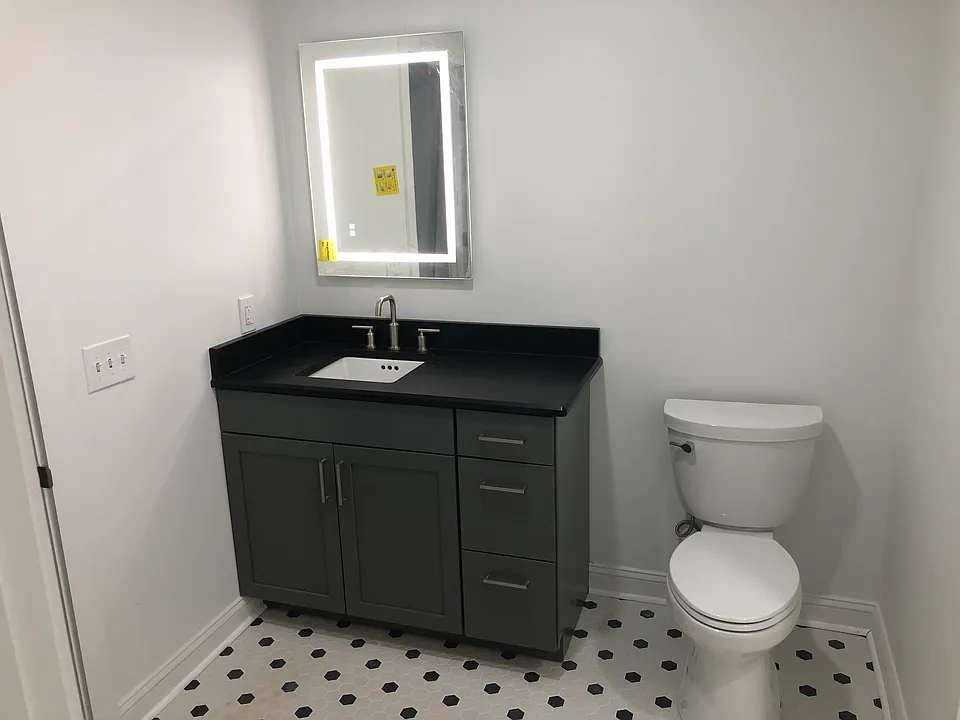 Bathroom example with shower