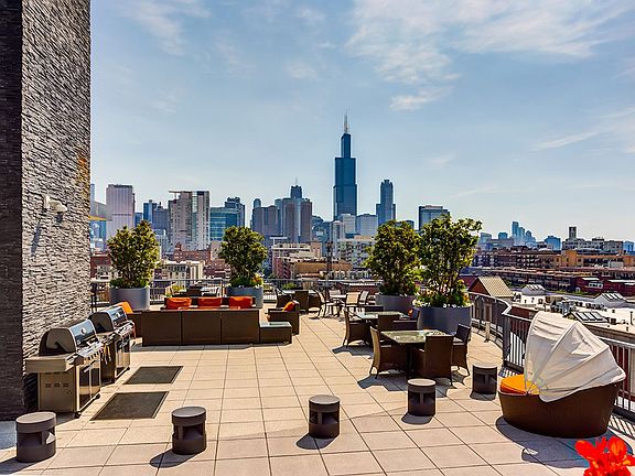 Enjoy downtown views from our rooftop deck