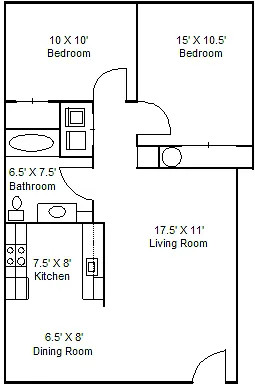 Floor plan Upstairs Unit