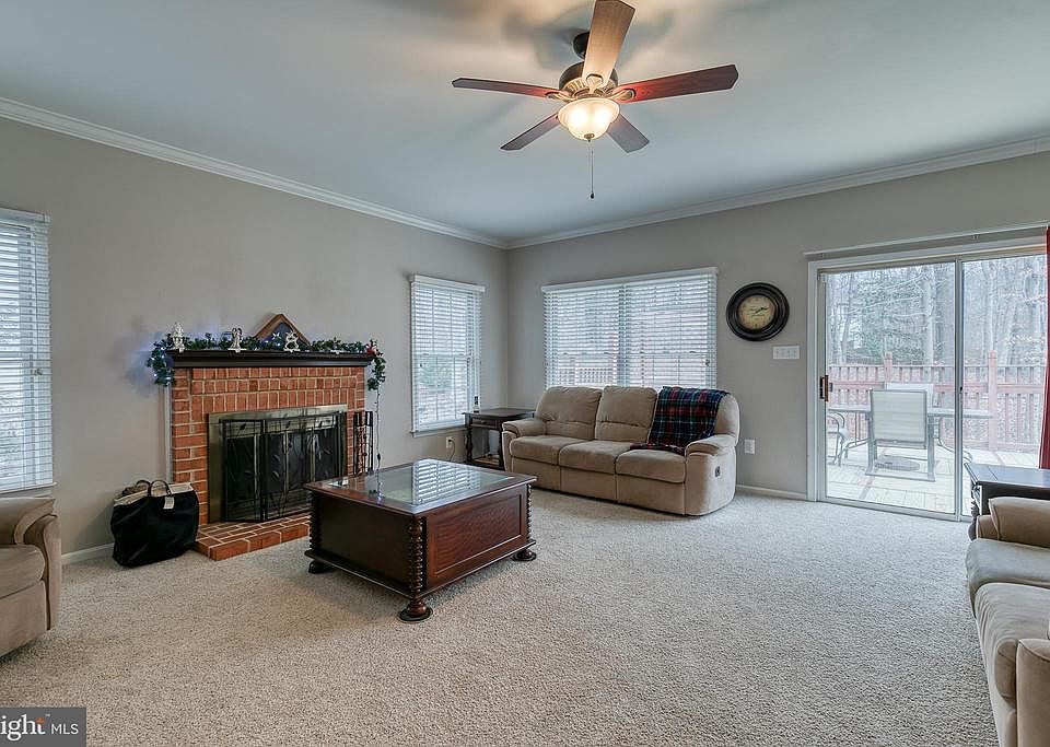 Great room with wood burning fireplace