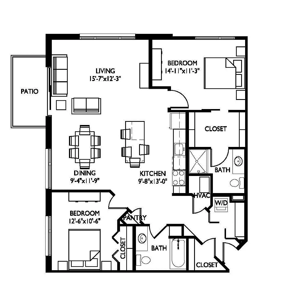 Floor plan 2 Bedroom