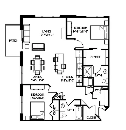 Floor plan 2 Bedroom