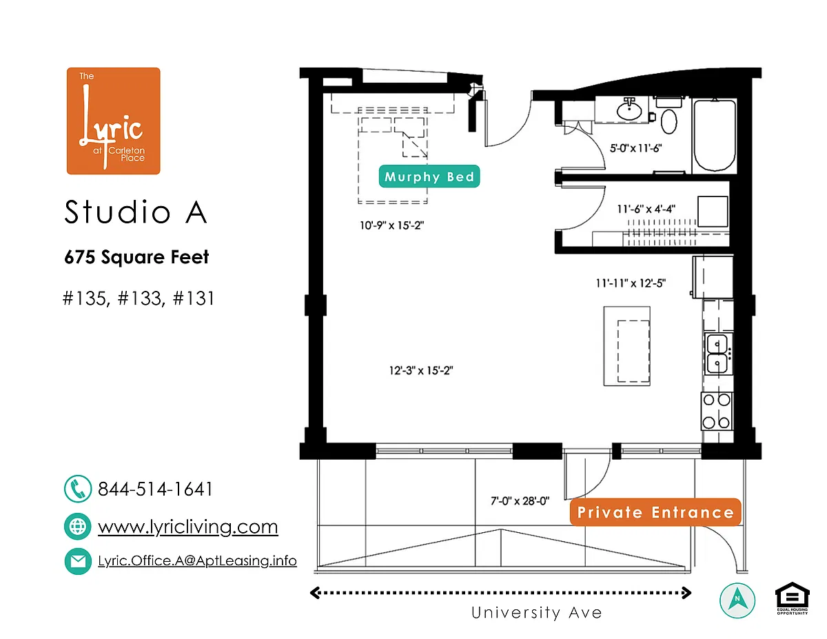 Floor plan Studio A