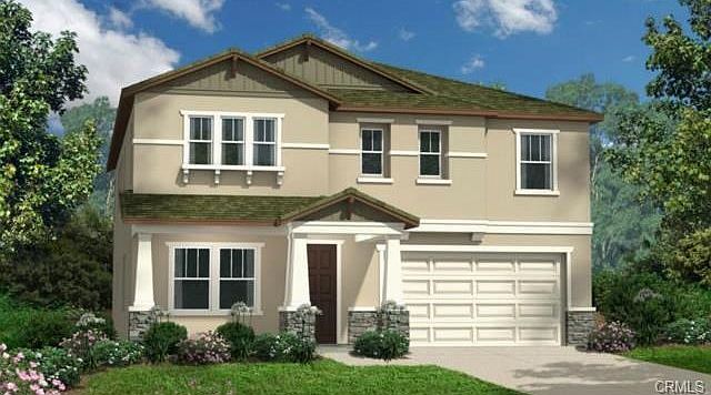 This is an artist's rendering.  As built home may vary in color