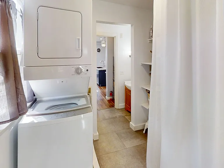 washer and dryer on first floor