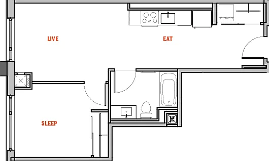I floor plan The Eddy