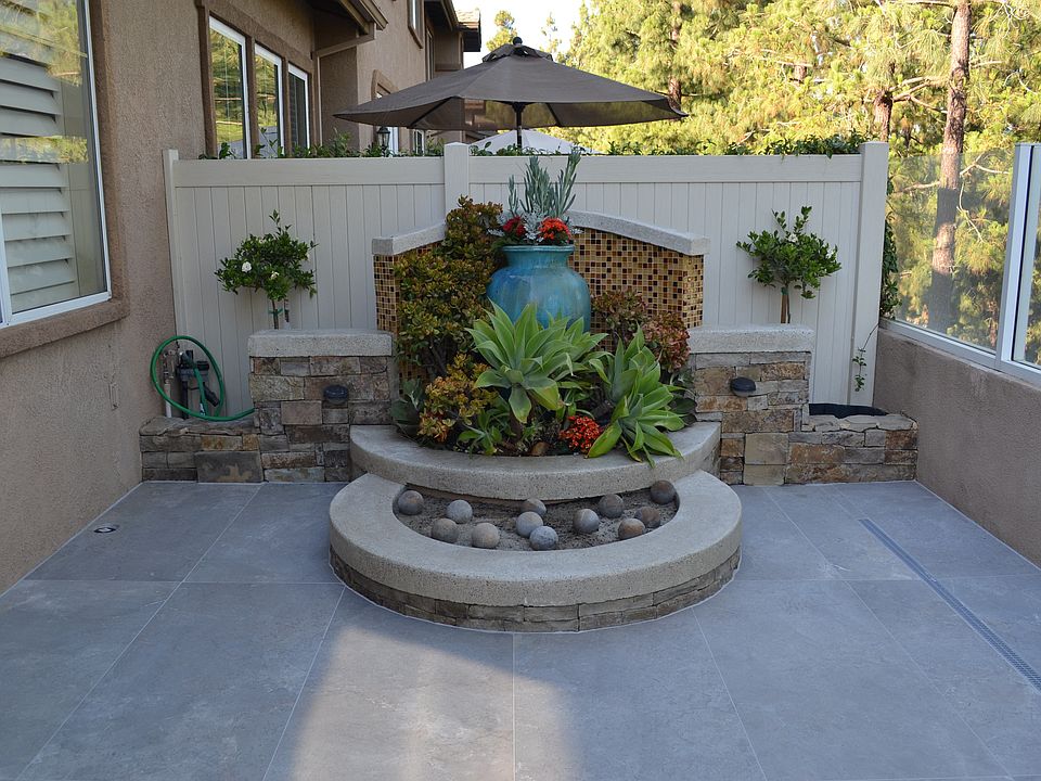 Tastefully designed backyard