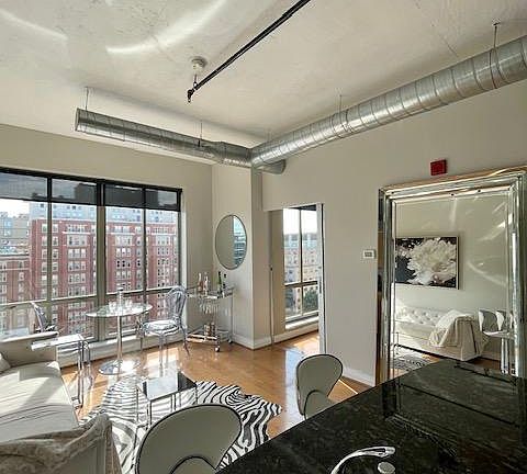 View of living room from kitchen