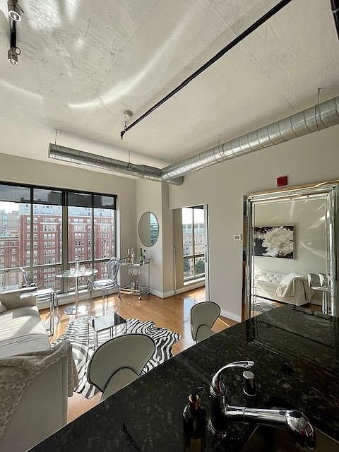 View of living room from kitchen