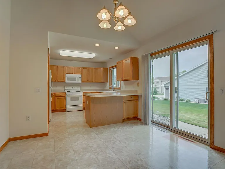 Dining room and kitchen