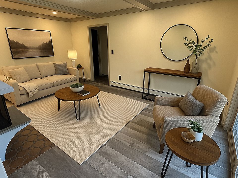 Family shown with furniture