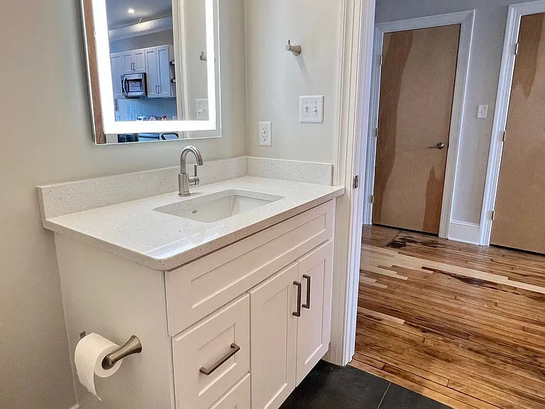 Half bathroom on main level.