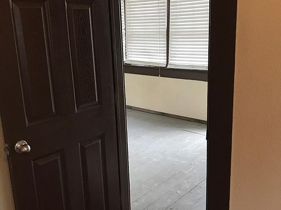 Inside dining room looking out to laundry room