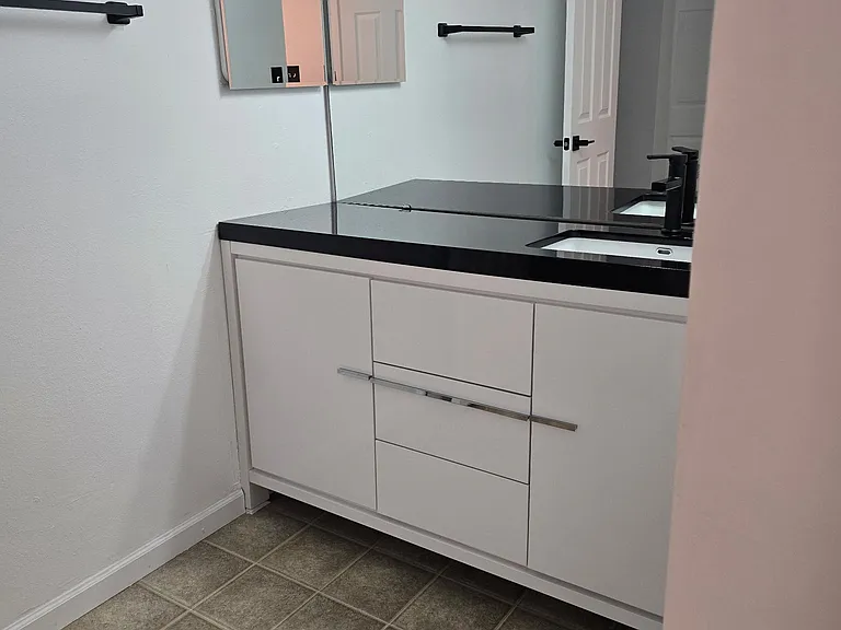 Private sink and vanity area.
