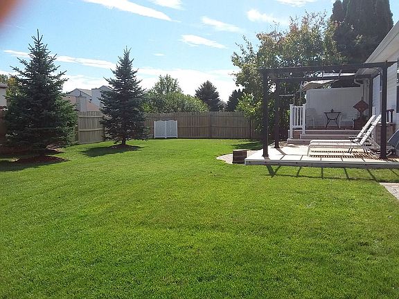 Back yard and deck.
