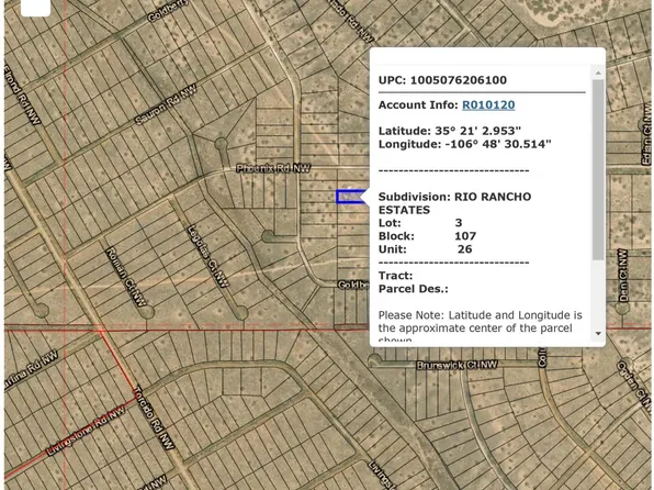 Boromir B107 L5 U26 Rd NW, Rio Rancho, NM 87144